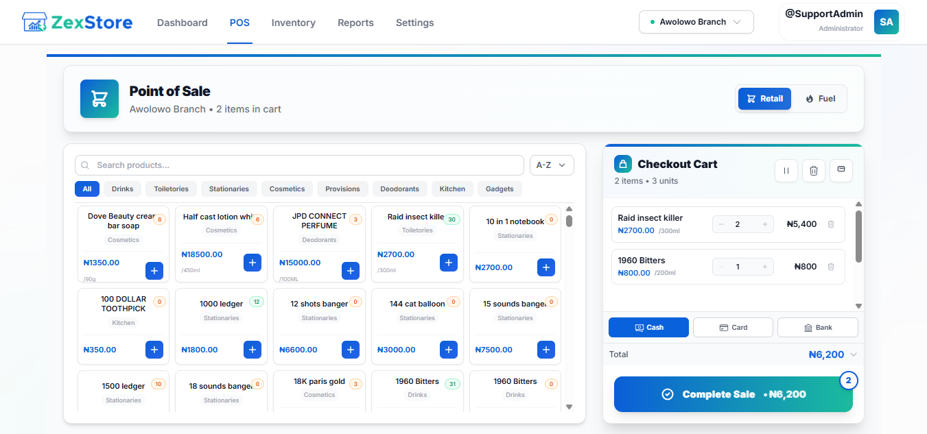 ZexStore Premium Dashboard Mockup